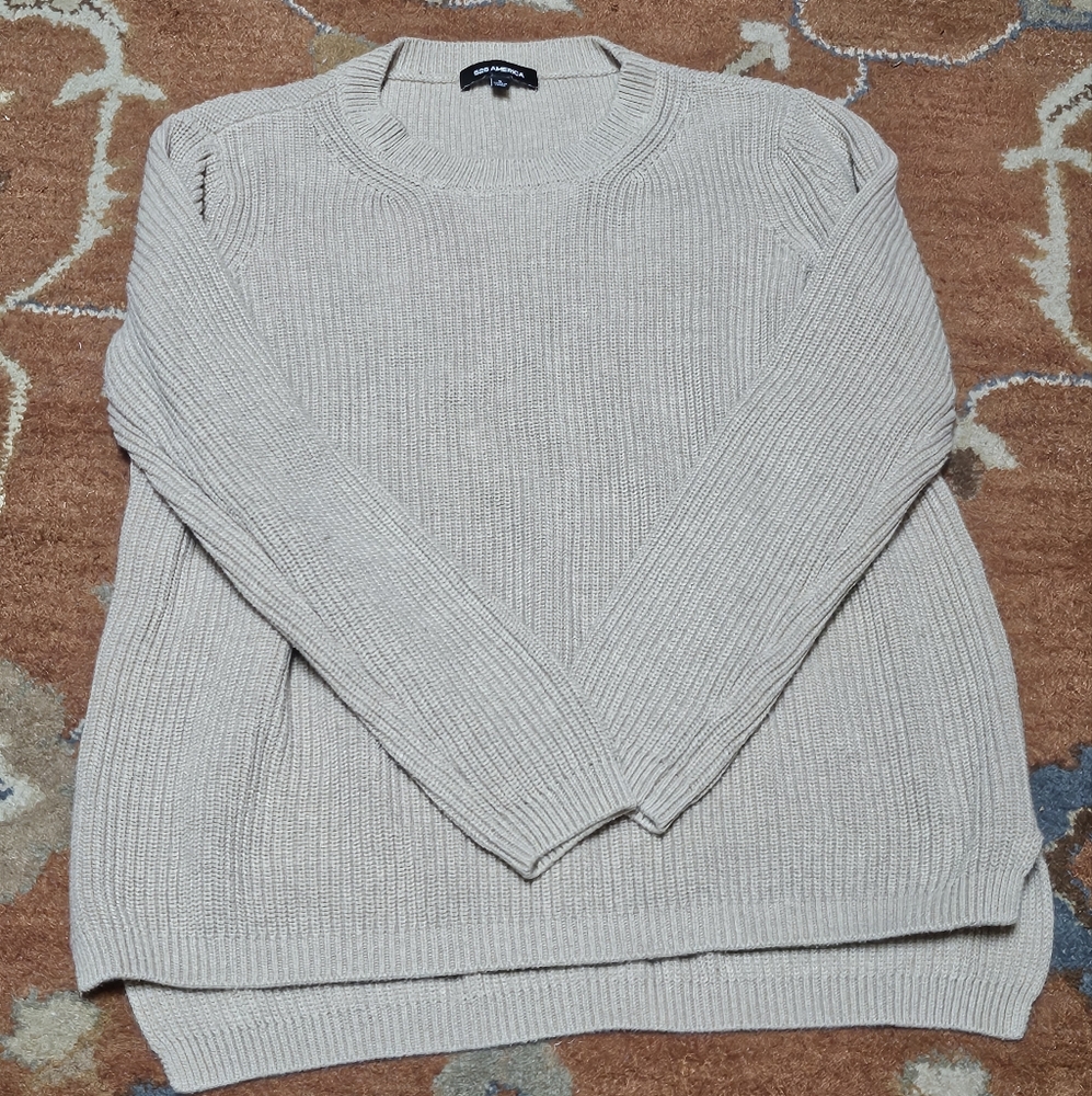 Women's Beige Sweater - 100% Cotton